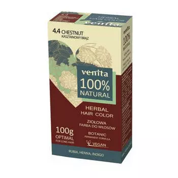 Venita Травяная краска для волос Herbal Hair Color 4.4 Каштановый коричневый 100г