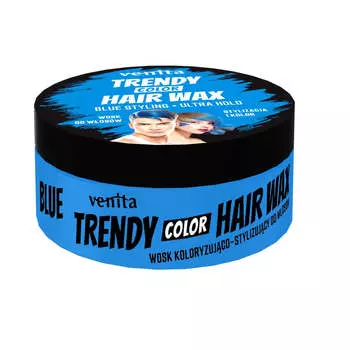 Venita Trendy Color Hair Wax Окрашивающий воск для укладки волос Синий 75г