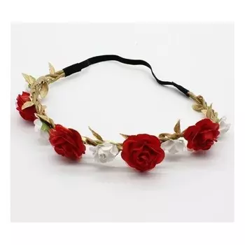 Венок-повязка на голову венок из насыщенных цветов W79CZE Kemer
