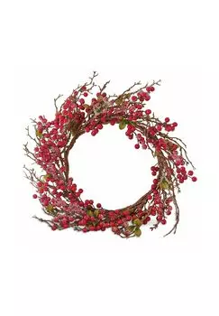 Венок Усово красный/коричневый Loberon, красно-коричневый
