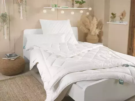 Вентилятор. Комфортное спальное одеяло из хлопка "kbA хлопок", легкое, наполнитель 100% хлопок, чехол 100% хлопок, (1 шт.) F.a.n. Schlafkomfort 135х200 см, белый