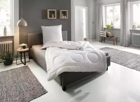 Вентилятор. Комфортное спальное одеяло из натурального волокна "хлопок" F.a.n. Schlafkomfort 155х220 см, белый