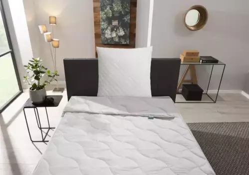 Вентилятор. Комфортное спальное одеяло из натурального волоса "Baby Alpaca" F.a.n. Schlafkomfort 155х220 см, белый