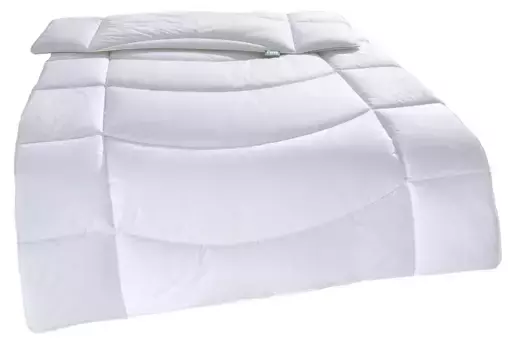 Вентилятор. Комфортное спальное одеяло из синтетического волокна "f.a.n. Изготовлено в зеленом цвете "Тегернзее" F.a.n. Schlafkomfort 155х220 см, белый