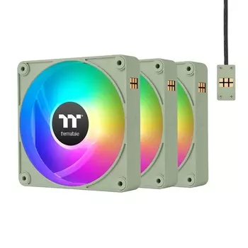 Вентилятор Thermaltake CT140 EX Reverse ARGB, 3 шт, зеленый