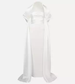 Вера атласное боди-платье Solace London, кремовый