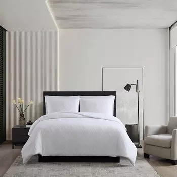 Vera Wang Комплект белых одеял Double Diamond Matelass, размер King, белый