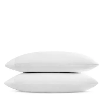 Vera Wang Твердая сатиновая белая наволочка CVC Standard/Queen, пара, белый
