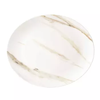 Vera Wang Venato Императорская тарелка овальная l: 35 см Wedgwood, белый/бежевый