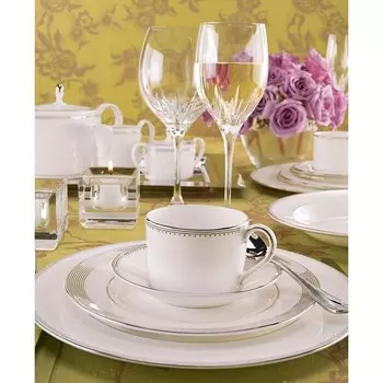 Vera Wang Wedgwood Суповая тарелка с грубым краем, серебряный