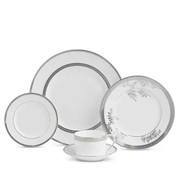 Vera Wang Wedgwood Vera Кружевной набор из 5 предметов, серебряный