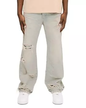 Вердитер Разрушенные Мешковатые Джинсы в Светлом Индиго Purple Brand, синий