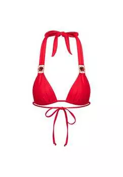 Верх бикини amour с отделкой из сверкающих камней Moda Minx, красный