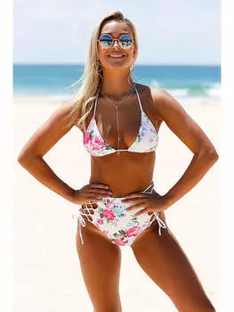 Верх бикини Angelsin Bikini-Oberteil, цвет Wei/Pink