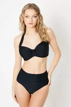 Верх бикини-балкон без подушечек Dd+ Debenhams, черный
