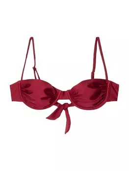 Верх бикини-балконет Bershka, бордовый