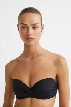 Верх бикини балконет H&M, черный