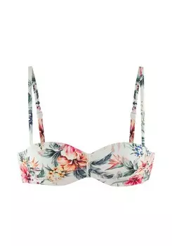 Верх бикини-балконет LASCANA, белый