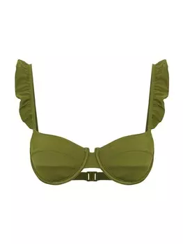 Верх бикини-балконет Trendyol, оливковый