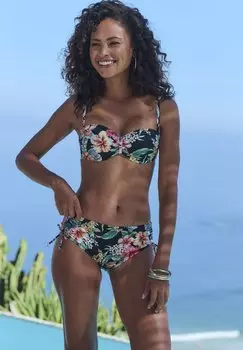 Верх бикини BANDEAU LASCANA, черный