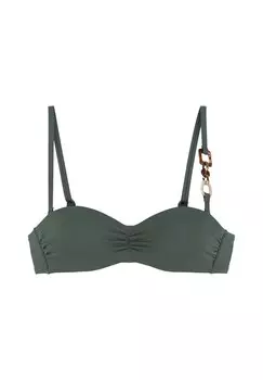 Верх бикини BANDEAU LASCANA, оливковый