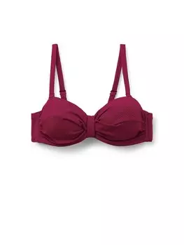 Верх бикини бандо CALZEDONIA Classy Piquet, бордовый