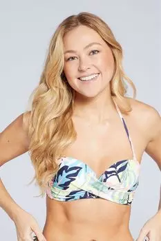 Верх бикини-бандо из переработанной смешанной ткани дока Animal, зеленый