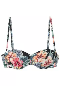 Верх бикини бандо LASCANA, черный