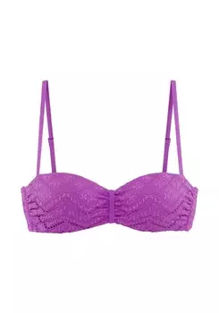 Верх бикини бандо LASCANA, фиолетовый