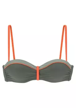 Верх бикини бандо LASCANA, оливковый