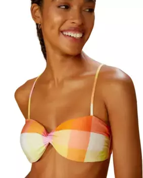 Верх бикини-бандо с принтом и подкладкой Blueman, мультиколор