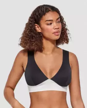 Верх бикини без косточек, вырезанный лазером Gisela, черный