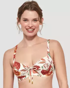 Верх бикини без подкладки, с цветочным принтом Gisela, мультиколор