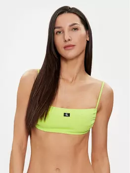 Верх бикини Calvin Klein, зеленый