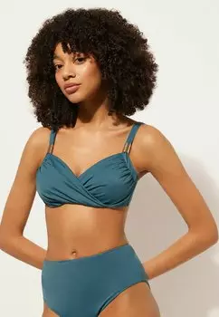 Верх бикини Calzedonia, цвет Blau E Petrol Blue Sculpture