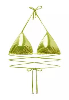 Верх бикини Calzedonia, неоновый желтый