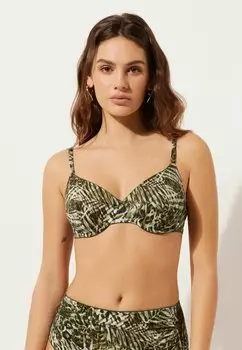 Верх бикини Calzedonia, зеленый