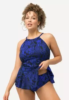 Верх бикини Coral Print Set Ulla Popken, темно-синий