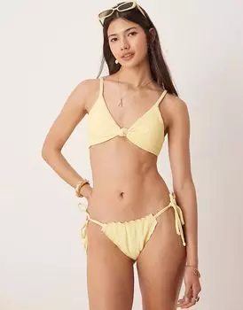 Верх бикини Dippin Daisys с кольцом в нежно-желтом цвете