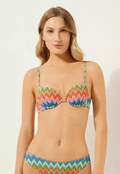 Верх бикини ELEGANT CHEVRON. Calzedonia, мультиколор