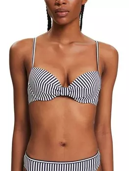 Верх бикини ESPRIT Oberteil, цвет dunkelblau/wei