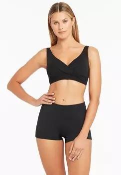 Верх бикини ESSENTIALS CROSS FRONT MULTIFIT SEA LEVEL, черный