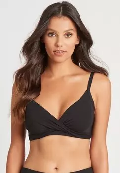 Верх бикини ESSENTIALS TWIST FRONT CUP SEA LEVEL, черный