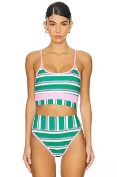 Верх бикини ева Beach Riot, зеленый