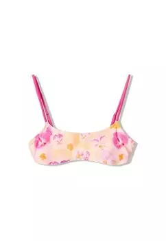 Верх бикини FLORAL Bershka, светло-розовый