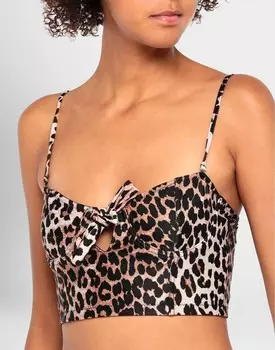 Верх бикини Ganni, бежевый