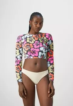 Верх бикини Hibiscus Heat Crop Rashvest Rip Curl, мультиколор