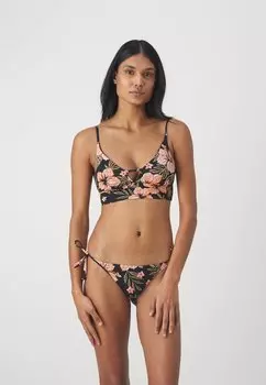 Верх бикини HOOKED ON TROPICS V NECK CAMI Billabong, цвет black pebble