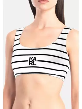 Верх бикини Karl Lagerfeld Oberteil, белый/черный