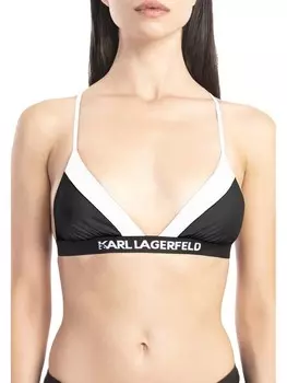 Верх бикини Karl Lagerfeld Oberteil, черный/белый